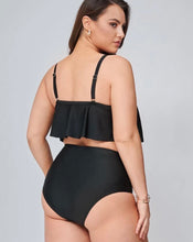 Load image into Gallery viewer, Black Ruffle Bikini
