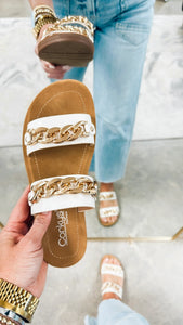 Corky’s Ivory Sandals