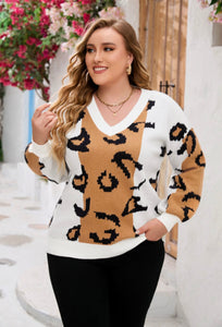Leopard VNeck Sweater