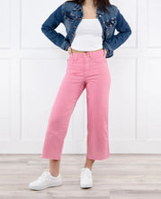 Load image into Gallery viewer, Judy Blue Tummy Control Pink Cropped Jeans
