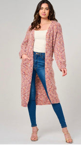 Multi Color Long Cardigan