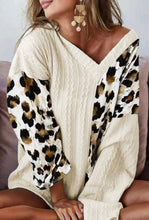 Load image into Gallery viewer, Beige Leopard Colorblock Sweater
