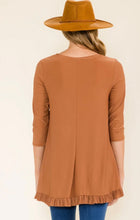 Load image into Gallery viewer, Clay Ruffle Bottom High Low Tunic
