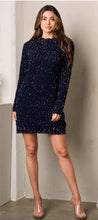 Load image into Gallery viewer, Navy Multi Sweater Dress
