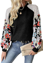 Load image into Gallery viewer, Black Floral Sleeve Top
