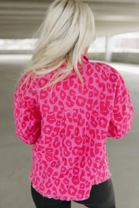 Pink Leopard Shacket