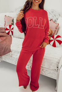 Red Jolly Pant Set