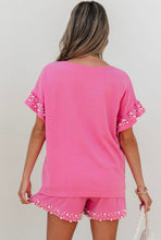 Load image into Gallery viewer, Pink Pearl Ruffled 2 Piece Set
