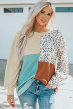 Load image into Gallery viewer, Leopard Patchwork ColorBlock Top

