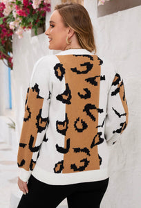 Leopard VNeck Sweater