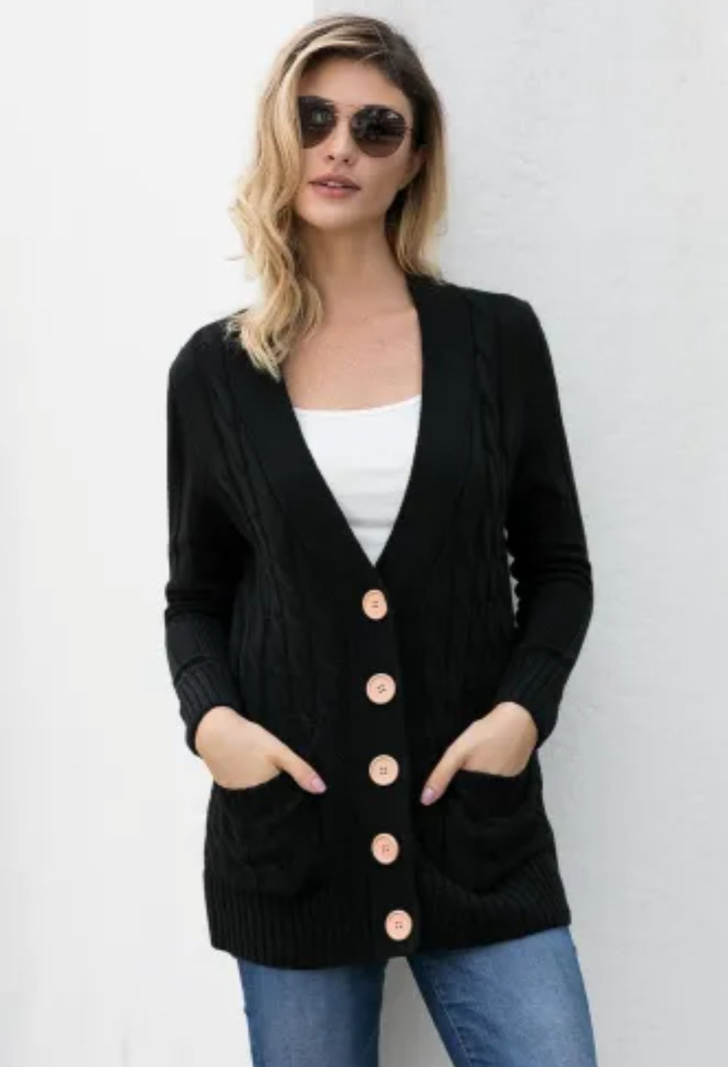 Black Knit Cardigan