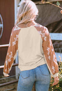 Apricot Western Sleeve Top