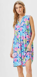 VNeck Tropical Dress