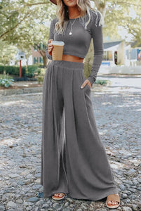 Grey Wide Leg 2Piece