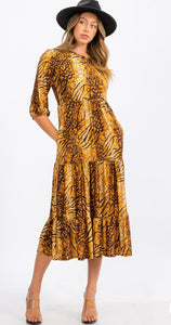 Animal Print Midi Dress