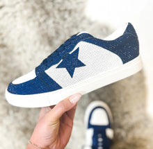 Load image into Gallery viewer, Corky’s Legendary Navy Sneakers
