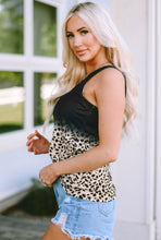 Load image into Gallery viewer, Black &amp; Leopard Gradient Tank

