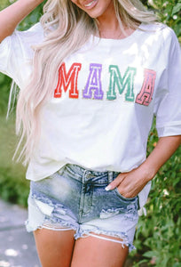 Sequin and Chenille Mama Top