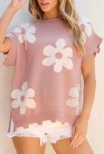 Load image into Gallery viewer, Pearl Flower Distressed Top
