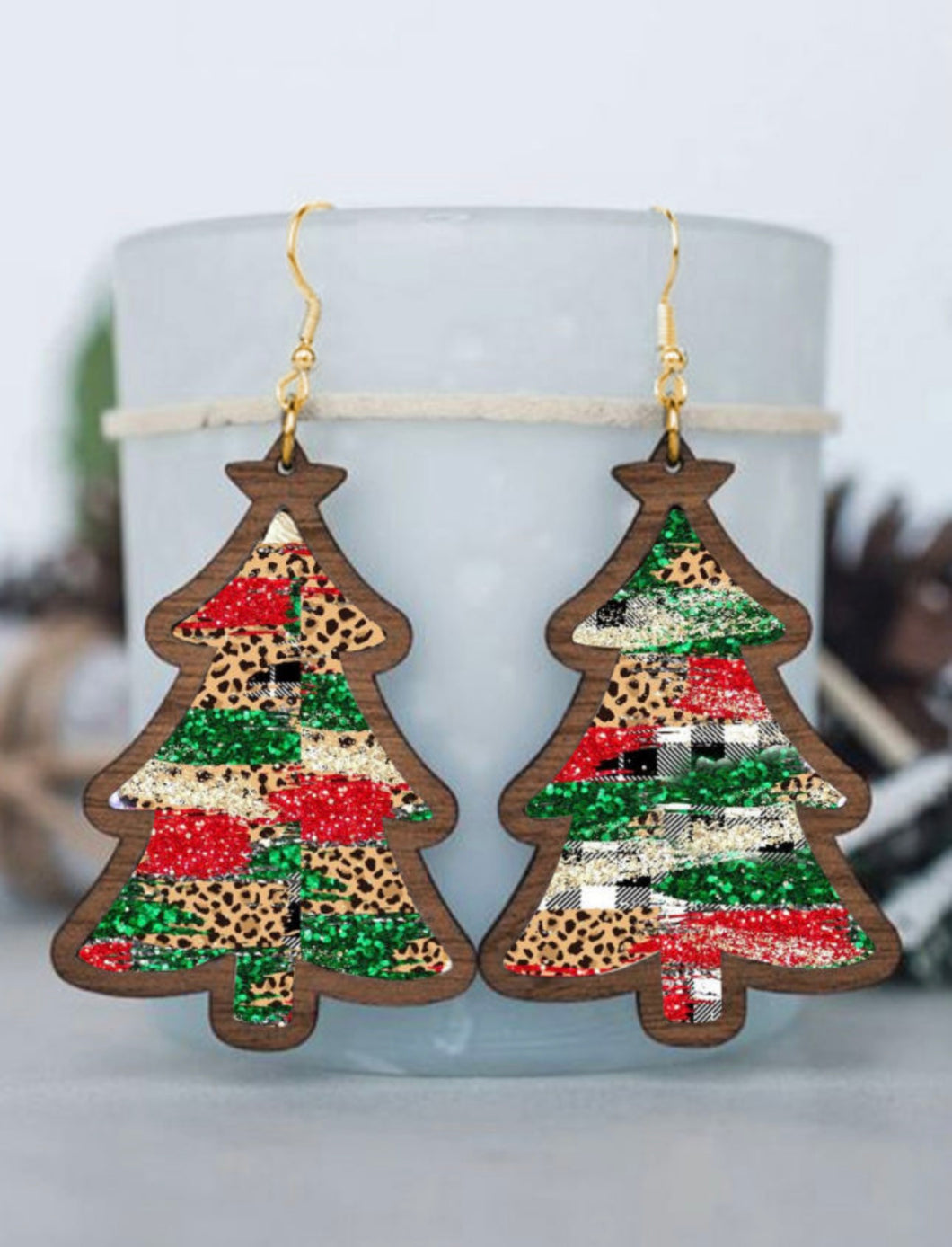 Multi Christmas Tree Earrings