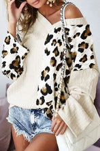 Load image into Gallery viewer, Beige Leopard Colorblock Sweater
