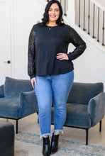 Load image into Gallery viewer, Black Sequin Sleeve Top
