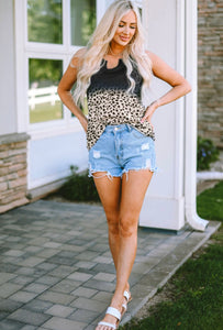 Black & Leopard Gradient Tank