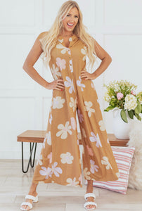Khaki Floral Romper