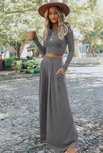 Load image into Gallery viewer, Grey Wide Leg 2Piece
