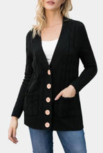 Load image into Gallery viewer, Black Knit Cardigan
