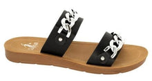 Load image into Gallery viewer, Corky’s Black Sandals
