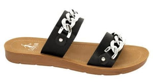 Corky’s Black Sandals