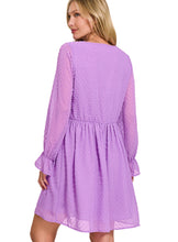 Load image into Gallery viewer, Lavender Swiss Dot Dress
