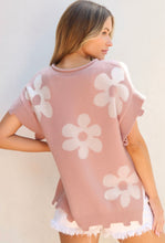 Load image into Gallery viewer, Pearl Flower Distressed Top
