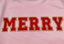 Load image into Gallery viewer, Pink “Merry” Sweatshirt
