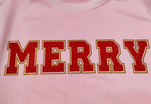 Pink “Merry” Sweatshirt