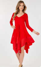 Load image into Gallery viewer, Red High Low Tunic Dress
