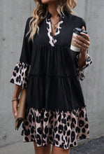 Load image into Gallery viewer, Leopard Trim Dress
