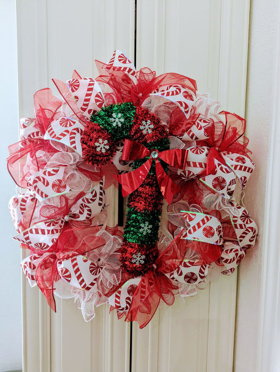 Candy Cane Wreath