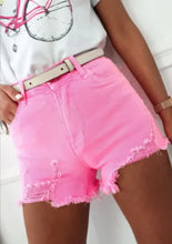 Load image into Gallery viewer, Pink Distressed Shorts
