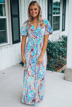 Load image into Gallery viewer, VNeck Wrap Multicolor Maxi
