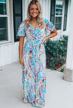 Load image into Gallery viewer, VNeck Wrap Multicolor Maxi
