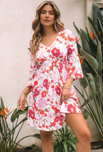 Load image into Gallery viewer, Quarter Sleeve Floral Dress
