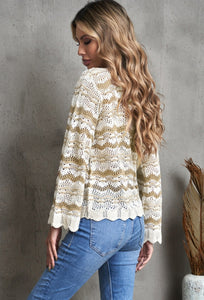 Crochet Scalloped Summer Sweater