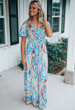 Load image into Gallery viewer, VNeck Wrap Multicolor Maxi
