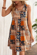 Load image into Gallery viewer, Orange Patchwork Dress
