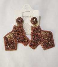 Load image into Gallery viewer, Horse Stone Accent Beaded Earrings

