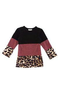 Black Mauve Leopard Shirt