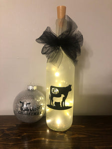 Custom wine bottle decor - WITH lights