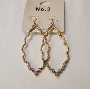 Iridescent Stone Dangle Earrings